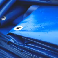 Полог ПВХ односторонний 3 х 5 м, утепленный изолоном, с люверсами